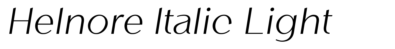 Helnore Italic Light